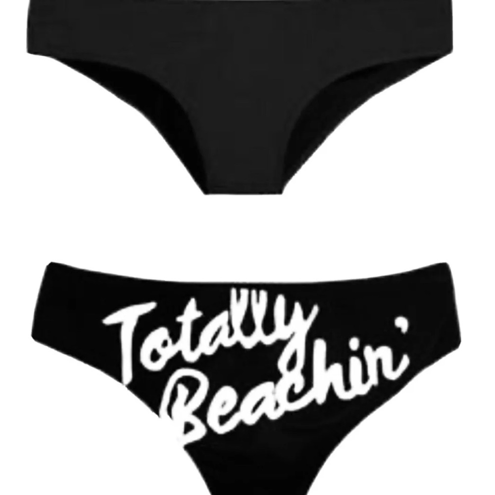 Victoria's Secret TOTALLY BEACHIN Graphic Cheeky Hipster Bikini Bottom Small P